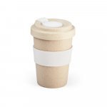 CANNA. Copo para viagem em fibra de bambu (60%) e PP (40%) (500 mL) - Branco