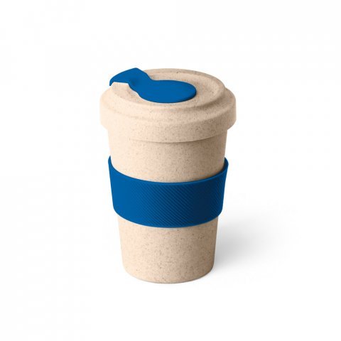CANNA. Copo para viagem em fibra de bambu (60%) e PP (40%) (500 mL) - Azul royal