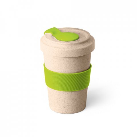 CANNA. Copo para viagem em fibra de bambu (60%) e PP (40%) (500 mL) - Verde claro