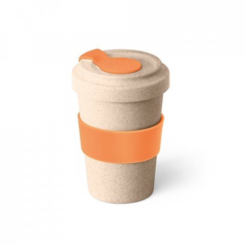 CANNA. Copo para viagem em fibra de bambu (60%) e PP (40%) (500 mL) - Laranja