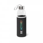 RAISE. Squeeze em vidro e tampa em a&ccedil;o inox com al&ccedil;a (520 mL) - Preto