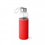 RAISE. Squeeze em vidro e tampa em a&ccedil;o inox com al&ccedil;a (520 mL) - Vermelho