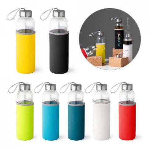 RAISE. Squeeze em vidro e tampa em a&ccedil;o inox com al&ccedil;a (520 mL)