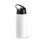 LEMON. Squeeze em alum&iacute;nio, com bico de canudo flip e canudo (670 mL) - Branco