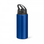 LEMON. Squeeze em alum&iacute;nio, com bico de canudo flip e canudo (670 mL) - Azul royal