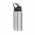 LEMON. Squeeze em alum&iacute;nio, com bico de canudo flip e canudo (670 mL) - Cromado satinado