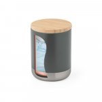 NORRE TUMBLER. Copo de viagem em a&ccedil;o inox, t&eacute;rmico com parede dupla isolada a v&aacute;cuo (370 mL) - Cinza escuro