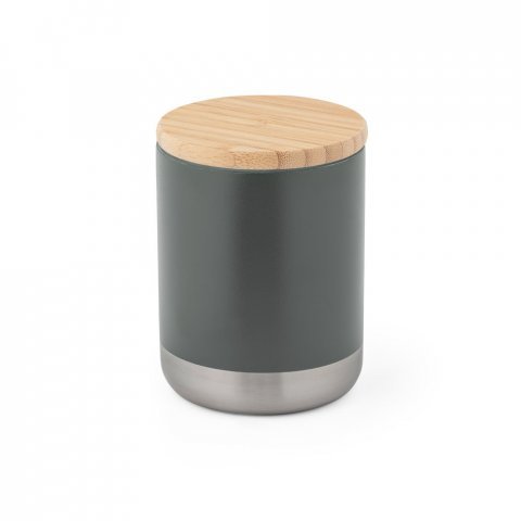 NORRE TUMBLER. Copo de viagem em a&ccedil;o inox, t&eacute;rmico com parede dupla isolada a v&aacute;cuo (370 mL) - Cinza escuro