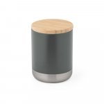 NORRE TUMBLER. Copo de viagem em a&ccedil;o inox, t&eacute;rmico com parede dupla isolada a v&aacute;cuo (370 mL) - Cinza escuro