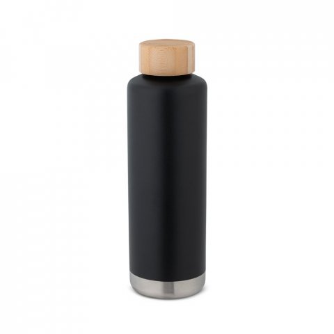 NORRE BOTTLE. Garrafa em a&ccedil;o inox de parede dupla t&eacute;rmica, isolada a v&aacute;cuo (640 mL) - Preto