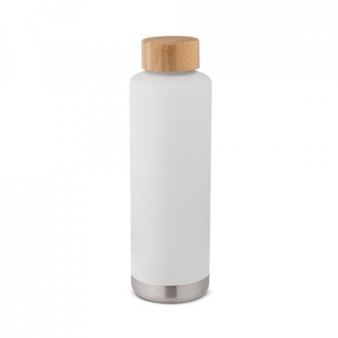 NORRE BOTTLE. Garrafa em a&ccedil;o inox de parede dupla t&eacute;rmica, isolada a v&aacute;cuo (640 mL) - Branco