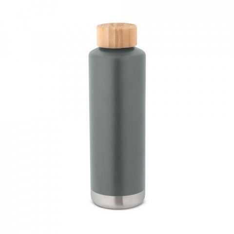 NORRE BOTTLE. Garrafa em a&ccedil;o inox de parede dupla t&eacute;rmica, isolada a v&aacute;cuo (640 mL) - Cinza escuro