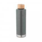NORRE BOTTLE. Garrafa em a&ccedil;o inox de parede dupla t&eacute;rmica, isolada a v&aacute;cuo (640 mL) - Cinza escuro