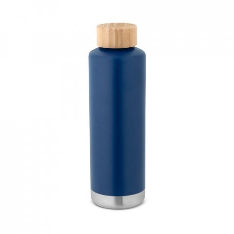 NORRE BOTTLE. Garrafa em a&ccedil;o inox de parede dupla t&eacute;rmica, isolada a v&aacute;cuo (640 mL) - Azul marinho