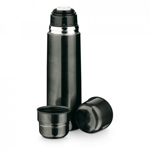 HEAT. Garrafa em a&ccedil;o inox de parede dupla t&eacute;rmica, isolada a v&aacute;cuo (750 mL) - Chumbo