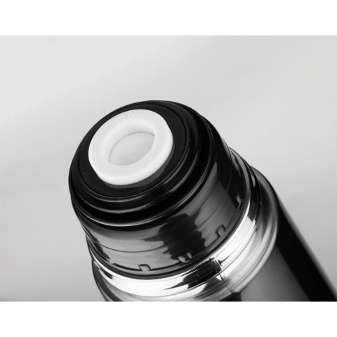 HEAT. Garrafa em a&ccedil;o inox de parede dupla t&eacute;rmica, isolada a v&aacute;cuo (750 mL) - Chumbo