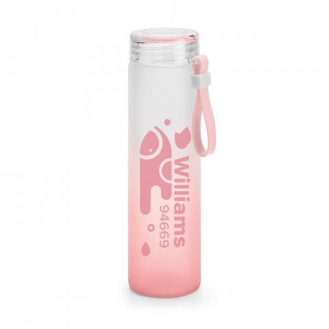 WILLIAMS. Squeeze em vidro borossilicato com al&ccedil;a (470 mL) - Rosa claro