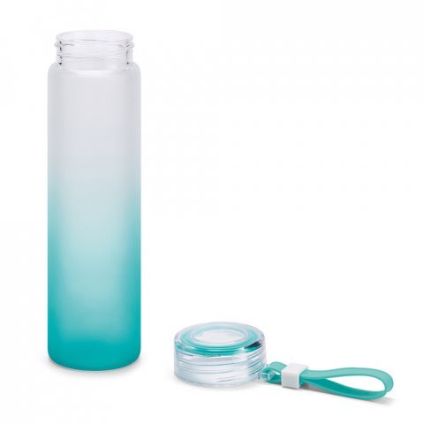 WILLIAMS. Squeeze em vidro borossilicato com al&ccedil;a (470 mL) - Turquesa