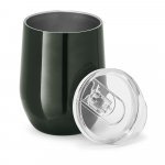 RONDE. Copo de viagem t&eacute;rmico em a&ccedil;o inox de parede dupla isolada a v&aacute;cuo (400 mL) - Chumbo