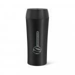 MONARDA. Copo de viagem em a&ccedil;o inox, t&eacute;rmico com parede dupla isolada a ar (470 mL) - Preto