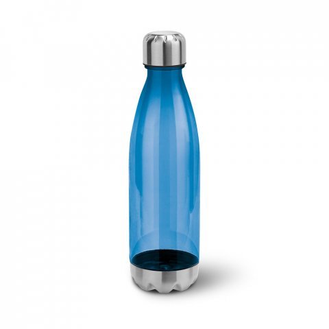 ANCER. Squeeze em AS, com tampa e base em a&ccedil;o inox (700 mL) - Azul