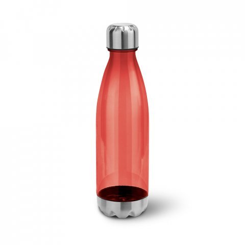 ANCER. Squeeze em AS, com tampa e base em a&ccedil;o inox (700 mL) - Vermelho
