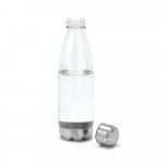 ANCER. Squeeze em AS, com tampa e base em a&ccedil;o inox (700 mL) - Transparente