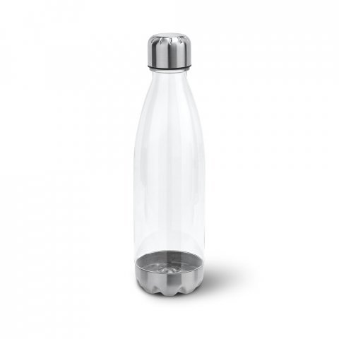 ANCER. Squeeze em AS, com tampa e base em a&ccedil;o inox (700 mL) - Transparente