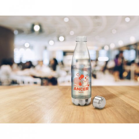ANCER. Squeeze em AS, com tampa e base em a&ccedil;o inox (700 mL)
