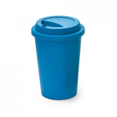 BACURI. Copo para viagem em fibra de bambu (60%) e PP (40%) (450 mL) - Azul