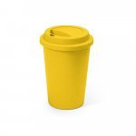 BACURI. Copo para viagem em fibra de bambu (60%) e PP (40%) (450 mL) - Amarelo