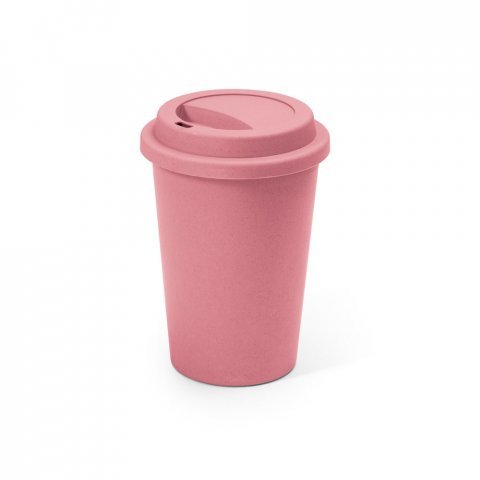 BACURI. Copo para viagem em fibra de bambu (60%) e PP (40%) (450 mL) - Rosa claro