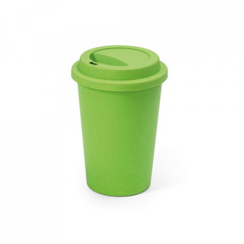 BACURI. Copo para viagem em fibra de bambu (60%) e PP (40%) (450 mL) - Verde claro