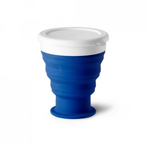 MODRIC L. Copo de viagem em silicone e PP (400 mL) - Azul