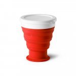 MODRIC L. Copo de viagem em silicone e PP (400 mL) - Vermelho