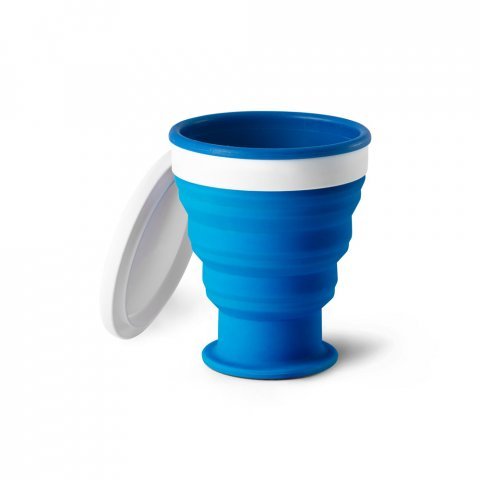 MODRIC L. Copo de viagem em silicone e PP (400 mL) - Azul royal