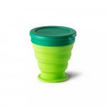 ORTON. Copo de viagem em silicone com tampa em PP (240 mL) - Verde claro