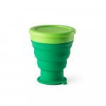 ORTON L. Copo de viagem em silicone com tampa em PP (400 mL) - Verde