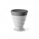 ORTON L. Copo de viagem em silicone com tampa em PP (400 mL) - Cinza claro