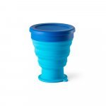 ORTON L. Copo de viagem em silicone com tampa em PP (400 mL) - Azul claro