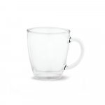 LUNKINA. Caneca em vidro (390 mL) - Transparente