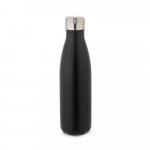 SHOW SATIN. Garrafa t&eacute;rmica em a&ccedil;o inox de parede dupla isolada a v&aacute;cuo (500 mL) - Preto