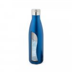 SHOW SATIN. Garrafa t&eacute;rmica em a&ccedil;o inox de parede dupla isolada a v&aacute;cuo (500 mL) - Azul
