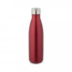 SHOW SATIN. Garrafa t&eacute;rmica em a&ccedil;o inox de parede dupla isolada a v&aacute;cuo (500 mL) - Vermelho