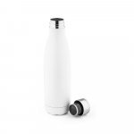 SHOW SATIN. Garrafa t&eacute;rmica em a&ccedil;o inox de parede dupla isolada a v&aacute;cuo (500 mL) - Branco
