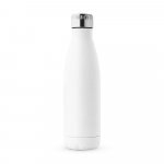 SHOW SATIN. Garrafa t&eacute;rmica em a&ccedil;o inox de parede dupla isolada a v&aacute;cuo (500 mL) - Branco