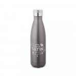 SHOW SATIN. Garrafa t&eacute;rmica em a&ccedil;o inox de parede dupla isolada a v&aacute;cuo (500 mL) - Cinza escuro