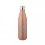 SHOW SATIN. Garrafa t&eacute;rmica em a&ccedil;o inox de parede dupla isolada a v&aacute;cuo (500 mL) - Champanhe