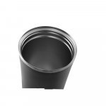 PHELPS. Copo de viagem em a&ccedil;o inox e PP, t&eacute;rmico com parede dupla isolada a v&aacute;cuo (470 mL) - Preto