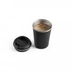 PHELPS. Copo de viagem em a&ccedil;o inox e PP, t&eacute;rmico com parede dupla isolada a v&aacute;cuo (470 mL) - Preto
